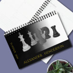Vintage Black and White Watercolor Chess Gold Name Planner<br><div class="desc">Step back in time with our Vintage Black and White Watercolor Chess Gold Name Planner. This exquisite and customisable planner showcases a captivating vintage black and white watercolor chess design, accented with a touch of gold for your name. Stay organised and inspired with this unique and artistic planner that adds...</div>