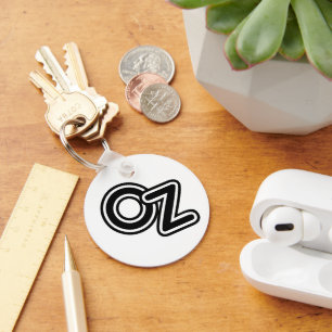 Vintage Black and White Wizard of Oz Fairy Tale Key Ring