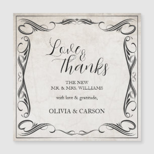 Vintage Black Art Deco Wedding ThankYou