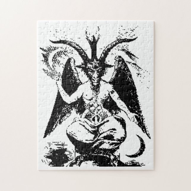 Vintage Black Baphomet Jigsaw Puzzle (Vertical)