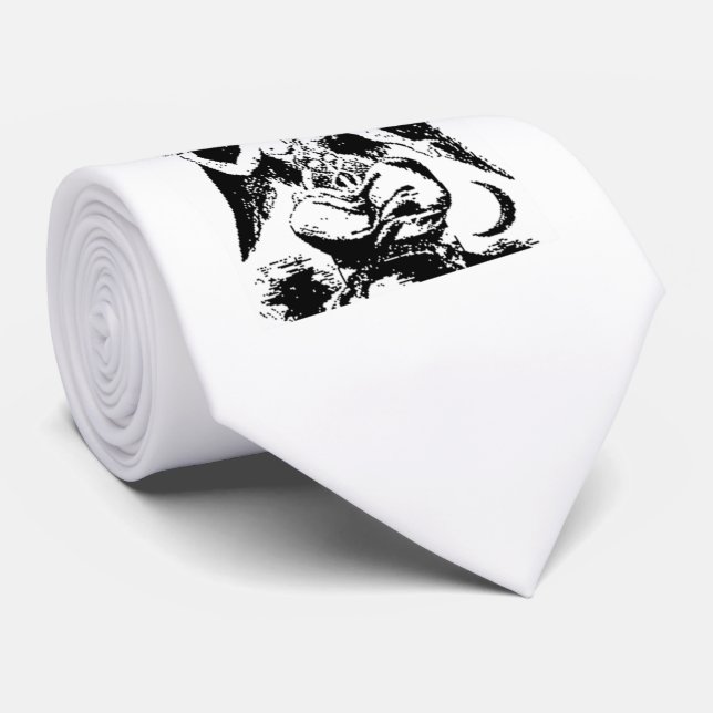 Vintage Black Baphomet Tie (Rolled)