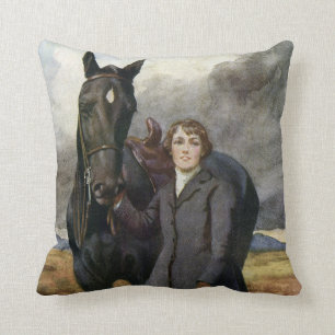 Vintage Black Beauty horse from Sewell book Cushion