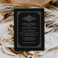 Vintage Black Book Cover Wedding