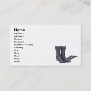 Vintage Black Boots Business Card