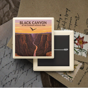 Vintage Black Canyon of the Gunnison National Park 15 Cm Square Badge