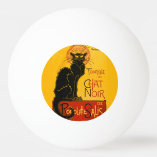 Vintage Black Cat Art Nouveau Chat Noir Steinlen Ping Pong Ball