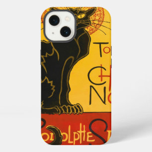 Vintage Black Cat Art Nouveau Paris Cute Chat Noir iPhone 13 Case