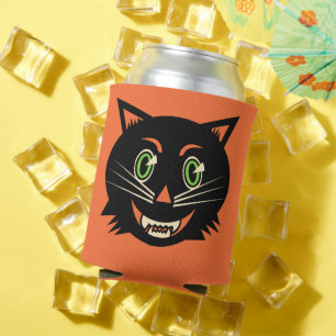 Vintage Black Cat Can Cooler