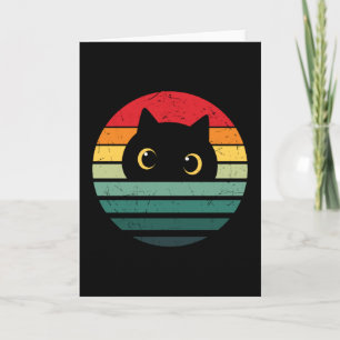 Vintage Black Cat Card