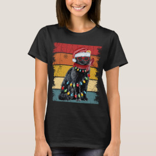 Vintage Black Cat Christmas Lights Cat Lover Chris T-Shirt
