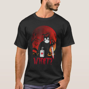 Vintage Black Cat Do Not Cough On Me Cat Halloween T-Shirt