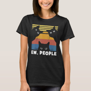 Vintage Black Cat Ew People Cat Cat T-Shirt