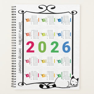 Vintage Black Cat Frame – 2026 Personalized Photo Planner