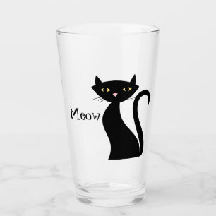 Vintage Black Cat Glass