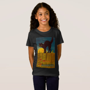 Vintage Black Cat Halloween T-Shirt