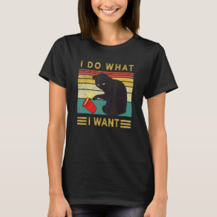 Vintage Black Cat Red Cup Do What I Want My Cat T-Shirt