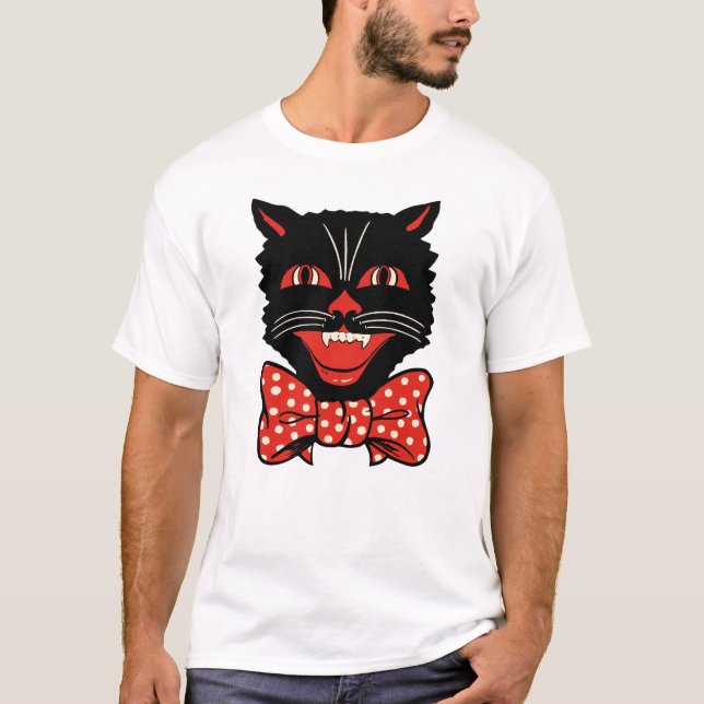 Vintage Black Cat T-Shirt (Front)