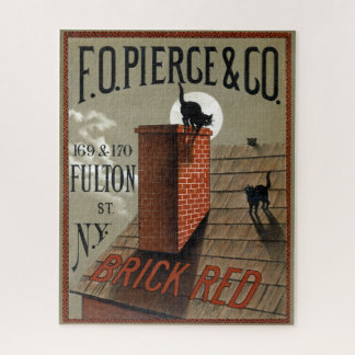 Vintage Black Cats in the Moonlight Advertisement Jigsaw Puzzle