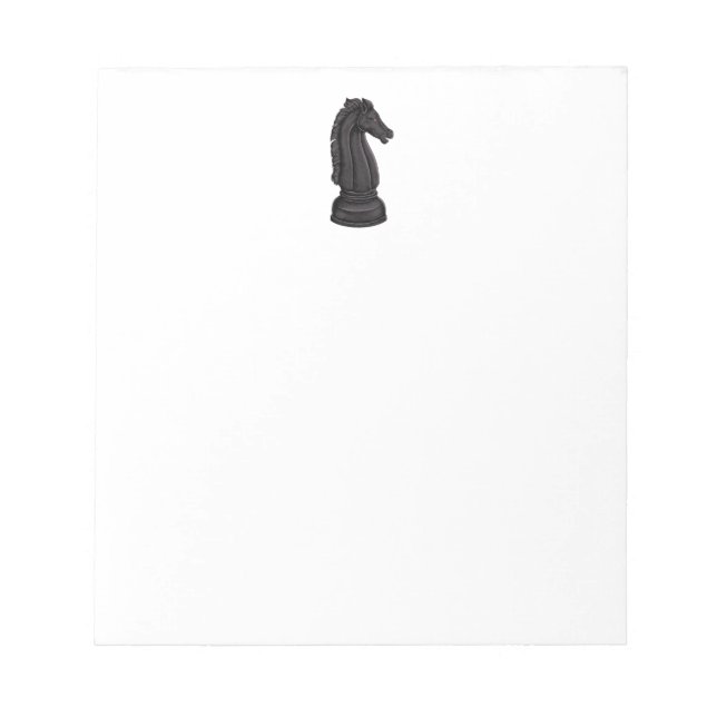 Vintage black chess piece notepad (Front)