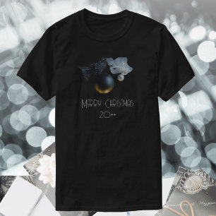 Vintage Black Christmas Ornaments with Ribbon T-Shirt