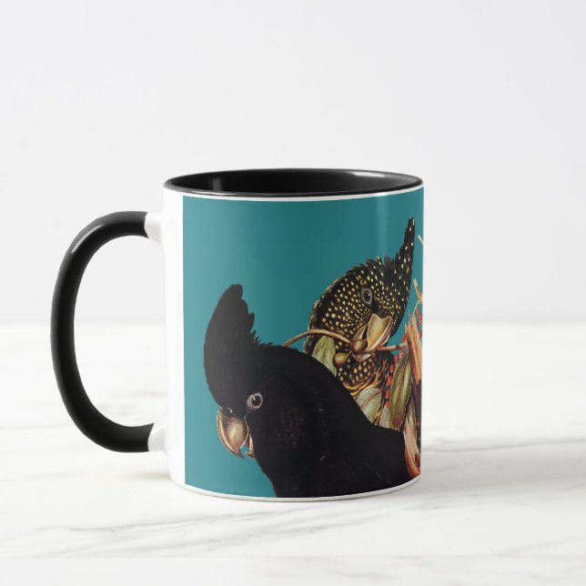 Vintage Black Cockatoo | Elizabeth Gould 1800s Mug (Left)