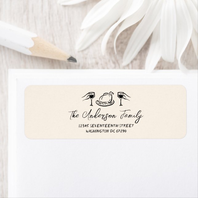 Vintage Black & Cream Hand Drawn Merry Christmas  (Insitu)