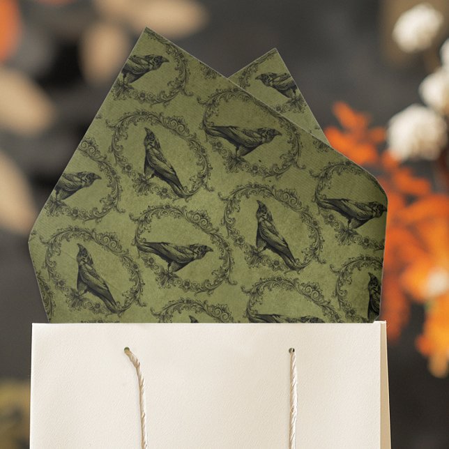 Vintage Black Crow Tissue Paper (Vintage Black Crow Tissue Paper for Gift Wrapping and Decoupage)