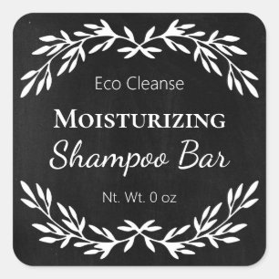 Vintage Black DIY Solid Shampoo Bar Labels