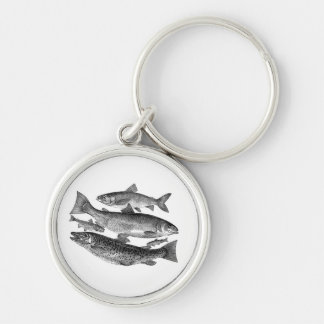 Vintage Black Fish Keychain