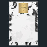Vintage Black Floral Pattern Blank Flyer<br><div class="desc">Coordinates with the Vintage Black Floral Pattern Business Card Template by 1201AM. A vintage floral pattern is made modern when combined with a faux metallic gold box containing your name or business name on this elegant flyer template. The black and white art is classic and timeless, giving your brand identity...</div>