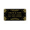 Vintage Black Gold Art Deco Wedding Return Address