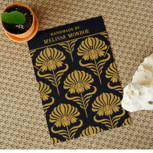 Vintage Black Gold Necklace Jewellery Display Card