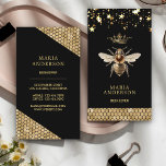 Vintage Black Gold Royal Queen Bee Beekeeper Business Card<br><div class="desc">Professional apiarist business card featuring a beautiful vintage honey bee and crown with faux gold foil accents. Add your name and contact details to make a lasting first impression.</div>