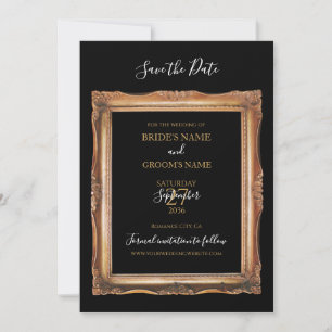 Vintage Black & Gold Wedding  Save The Date