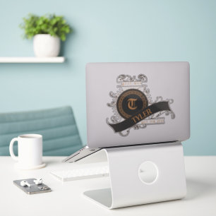 Vintage Black/Grey/Gold with Initial Best Man