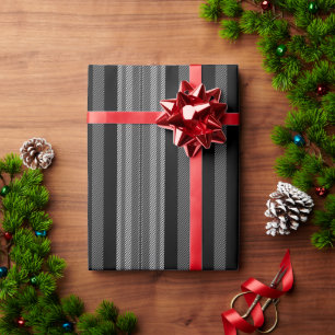 Vintage black grey white graphic stripes pattern wrapping paper