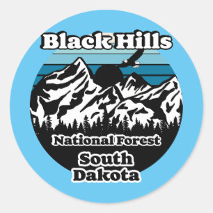 Vintage Black Hills National Forest South Dakota Classic Round Sticker