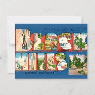 Vintage Black Hills SD Greeting Postcard