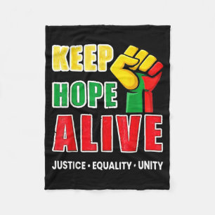 Vintage black history keep hopes alive women men fleece blanket