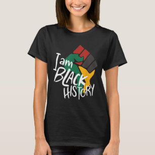 Vintage Black History Month Fist Women Men T-Shirt