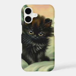 Vintage Black Kitten Illustration