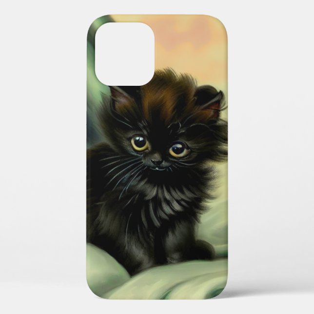 Vintage Black Kitten Illustration Case-Mate iPhone Case (Back)