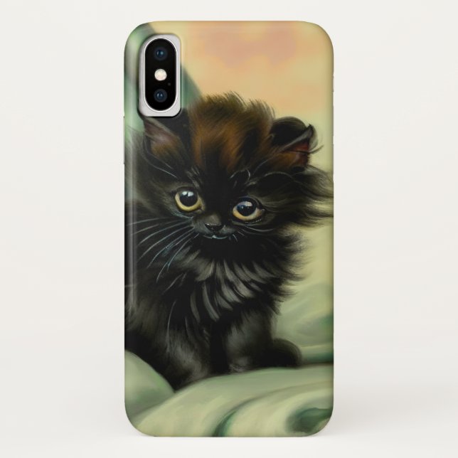 Vintage Black Kitten Illustration Case-Mate iPhone Case (Back)