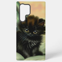 Vintage Black Kitten Illustration