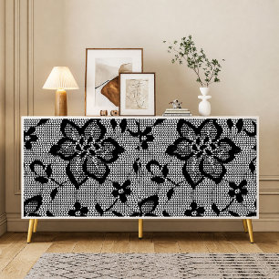 Vintage Black Lace decoupage Tissue Paper