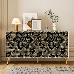 Vintage Black Lace decoupage Tissue Paper