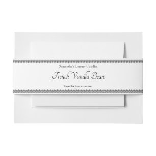 Vintage Black Lace Soap Label Template Invitation Belly Band