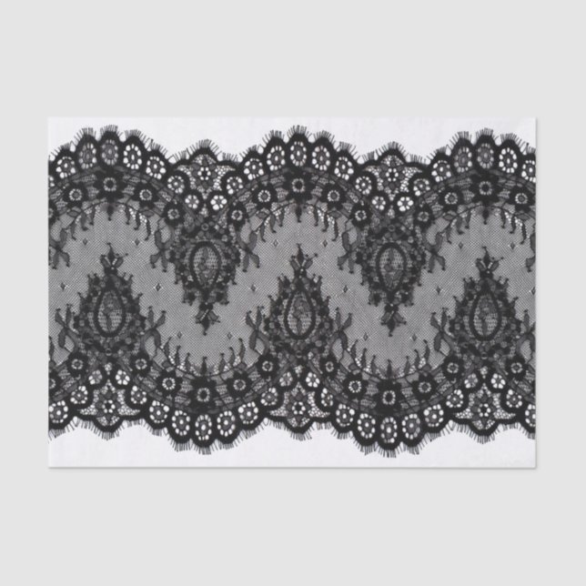 Vintage Black Lace Tissue Paper (Front)