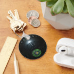 Vintage Black Lawn Bowl, Keyring<br><div class="desc">Pictured is a vintage black lawn bowl</div>