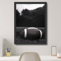 Vintage Black Monochrome Football Field